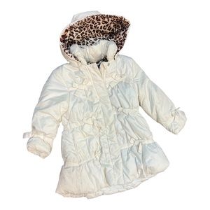 Rothschild Cream Long Puffer Coat | Full Zipper | NWOT | size 3T